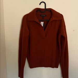 NWT Banana Republic Women's Terracota  Cashmere  V neck sweater